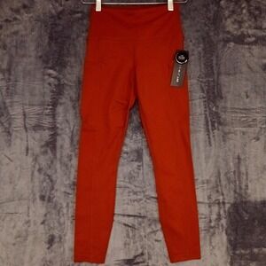 Yogalicious Lux Leggings Womens XS NWT Burnt Amber High Rise Side Pockets